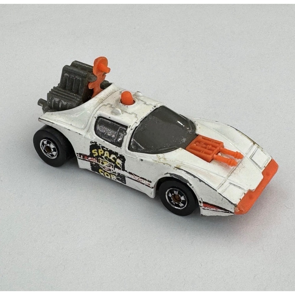 Vintage 1978 Hot Wheels Science Friction Space Cop White Diecast Car Hong Kong